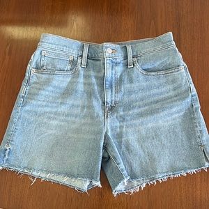 J Crew high rise denim shorts